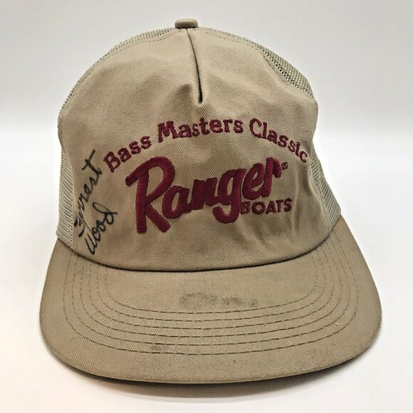 Vintage Ranger Boats Bass Masters Classic Cap signed by Forrest Wood FLW Tour